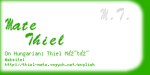 mate thiel business card